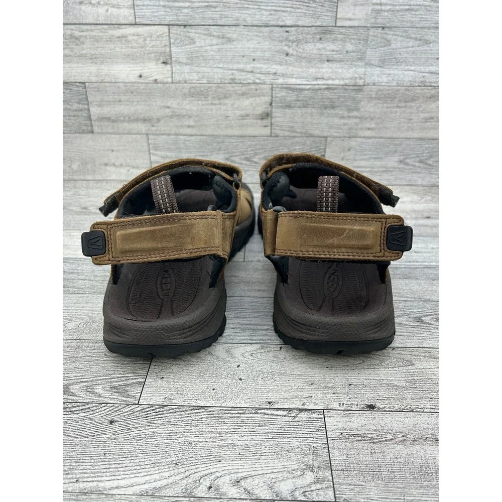 KEEN Targhee III Open Toe Sandals Mens 8.5‎ Brown Waterproof Leather 1022423